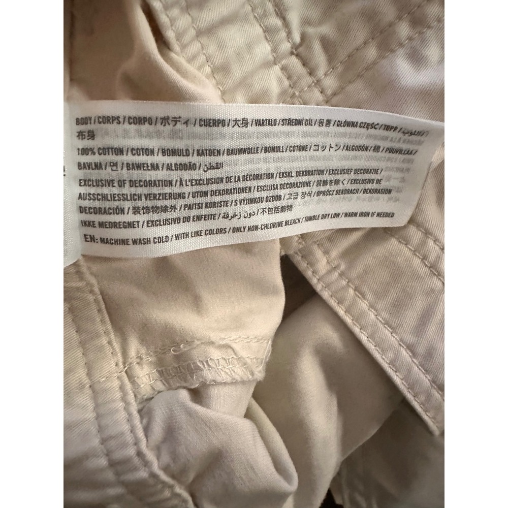 Abercrombie‎ & Fitch Cargo Pants Women 16 Beige Utility Straight Leg Cotton 33 - Picture 6 of 6